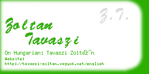 zoltan tavaszi business card